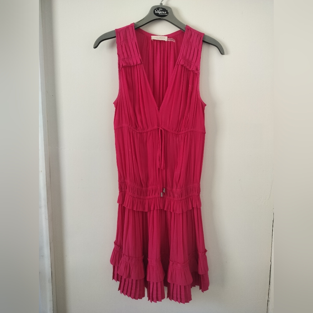 Ramy Brook Fuchsia Pleated Top